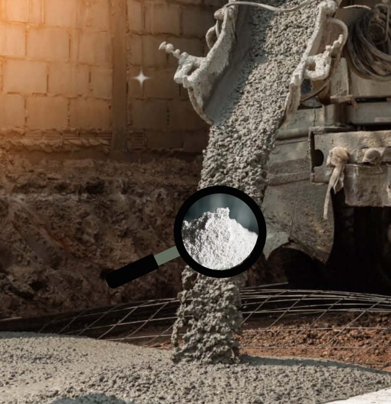 Glass powder used in concrete