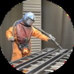 Glass sandblasting