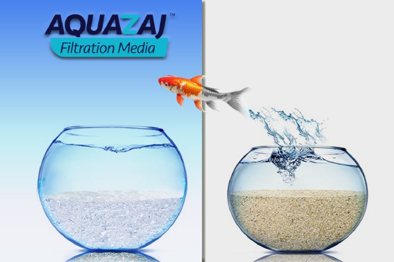 AQUAZAJ glass filtration media versus sand